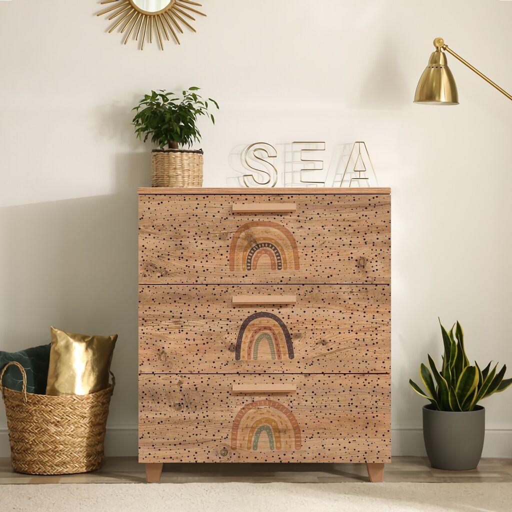 Hanah Home Commode Leva Gravis Rainbow, 80x95x43 cm, Smeđa