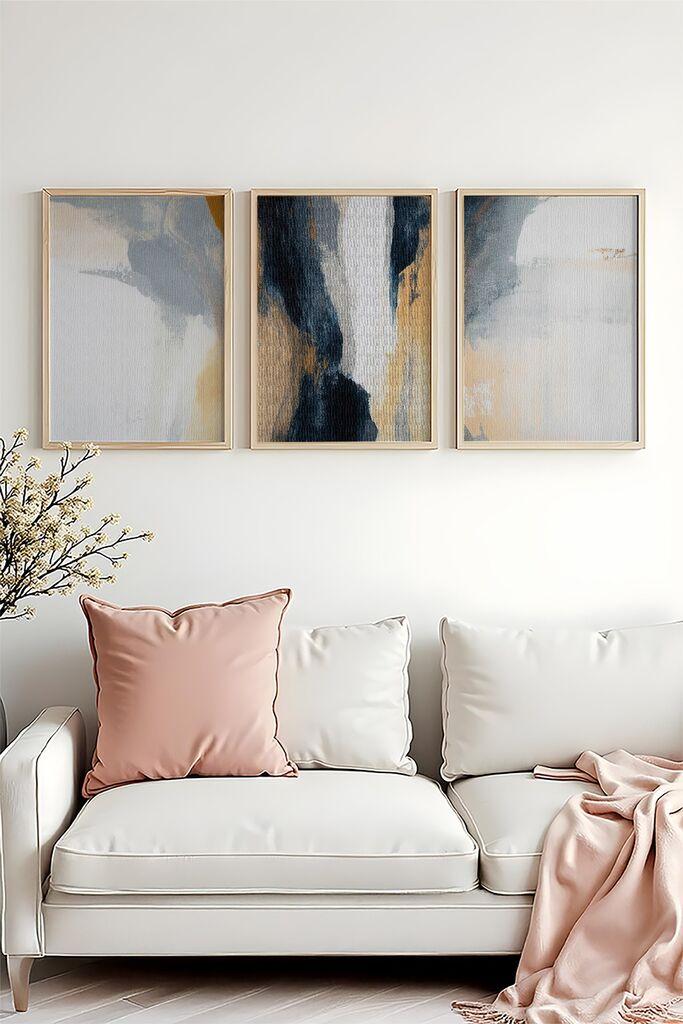 Wallity Uramljena slika Huhu484, 35x50 cm , 3 dijela