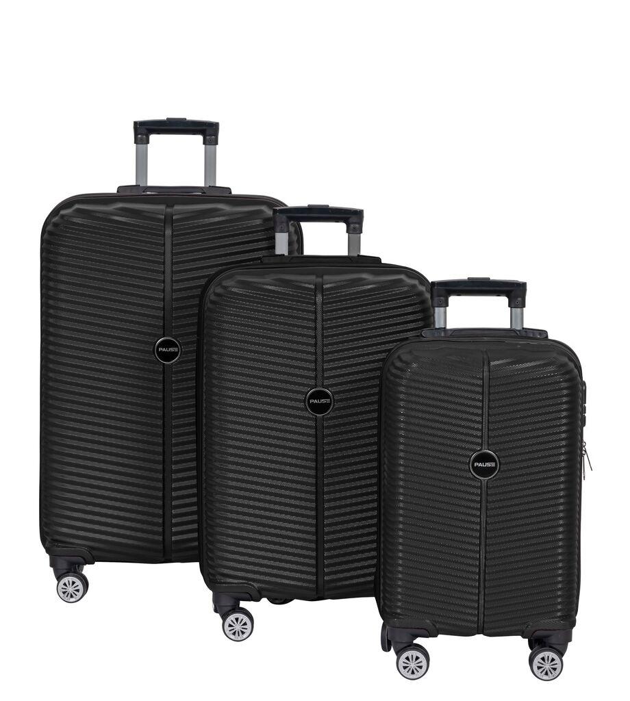 Polina Set kofera PS 02 - Black, 3 dela, Crni
