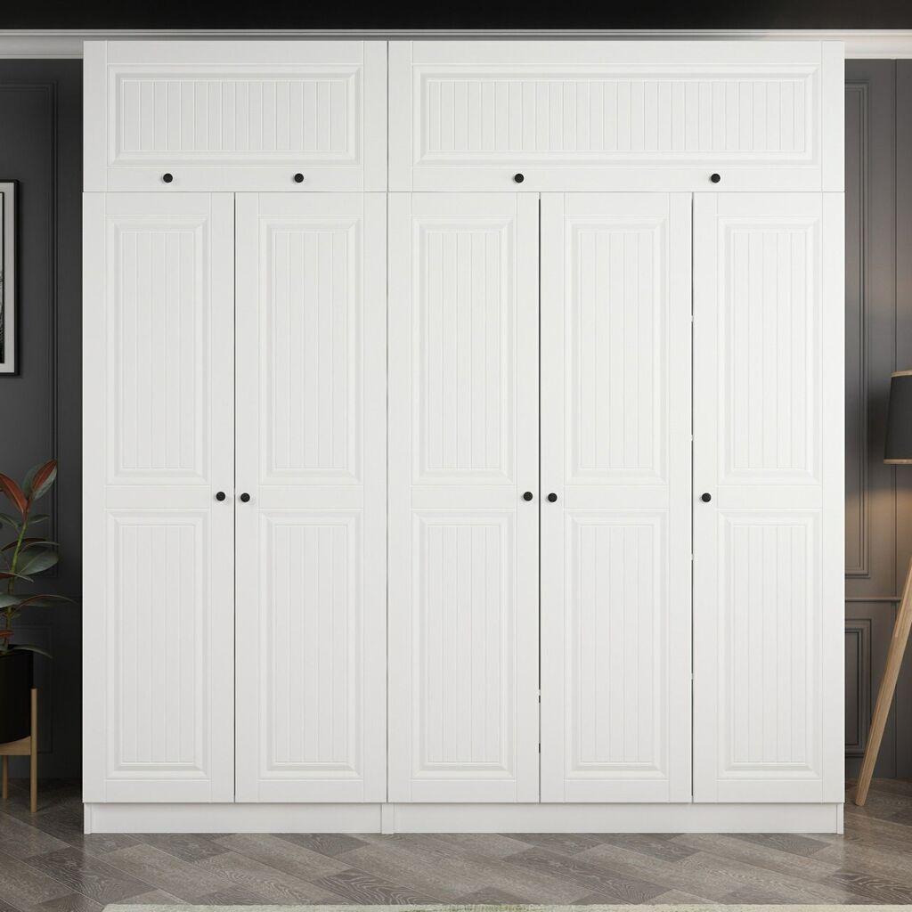 Hanah Home Ormar Kale-5228, 225x255x52 cm, Bijela