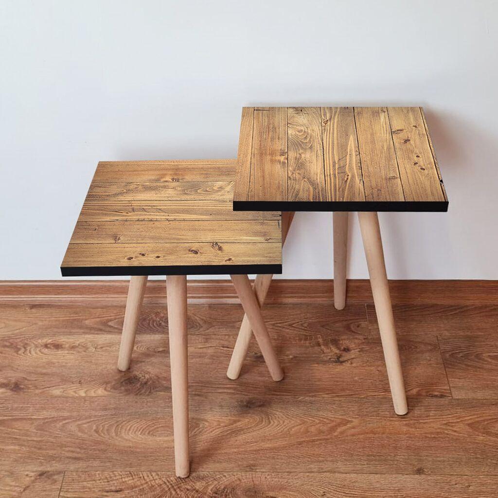 Hanah Home set stolića za kafu 2Shp400, 2 dijela, šareni