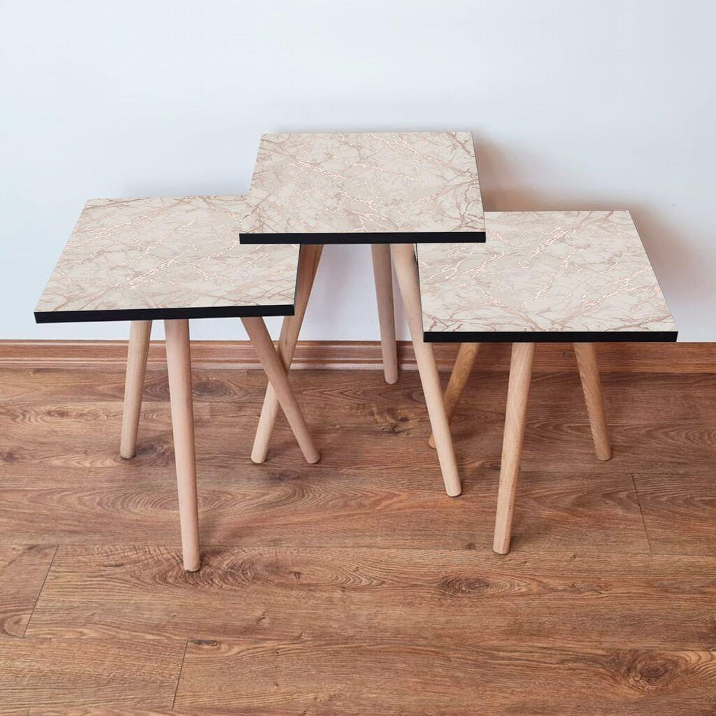 Hanah Home set stolića za kafu 3Shp180, 3 dijela, šareni