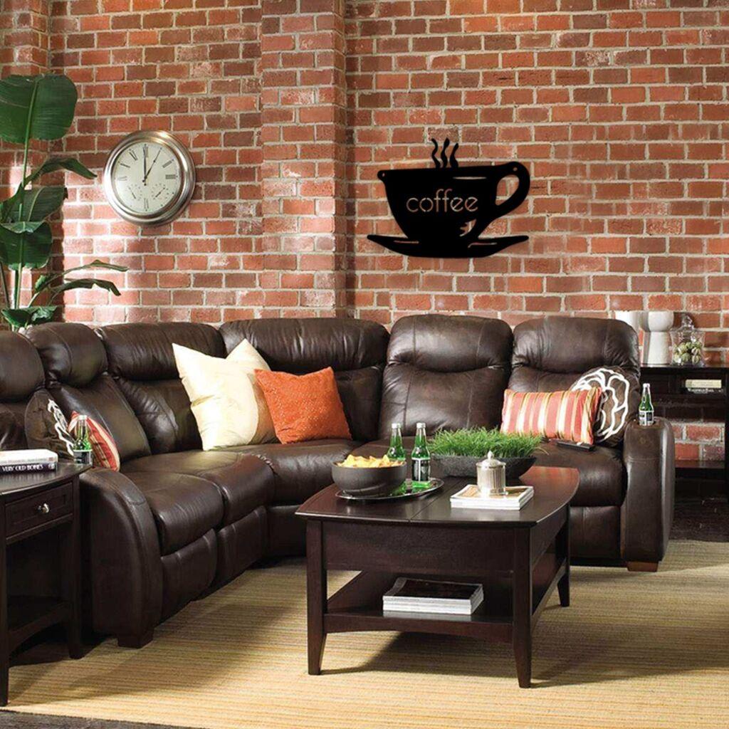 Wallity Zidna dekoracija Bi Coffee, 50x36cm, Crna