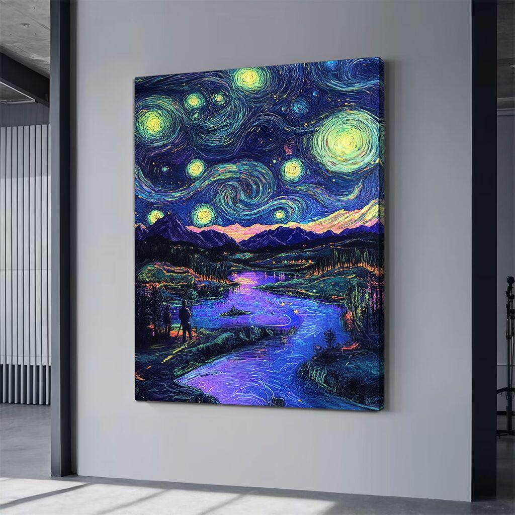 Wallity platno za sliku neon2, 70x100 cm