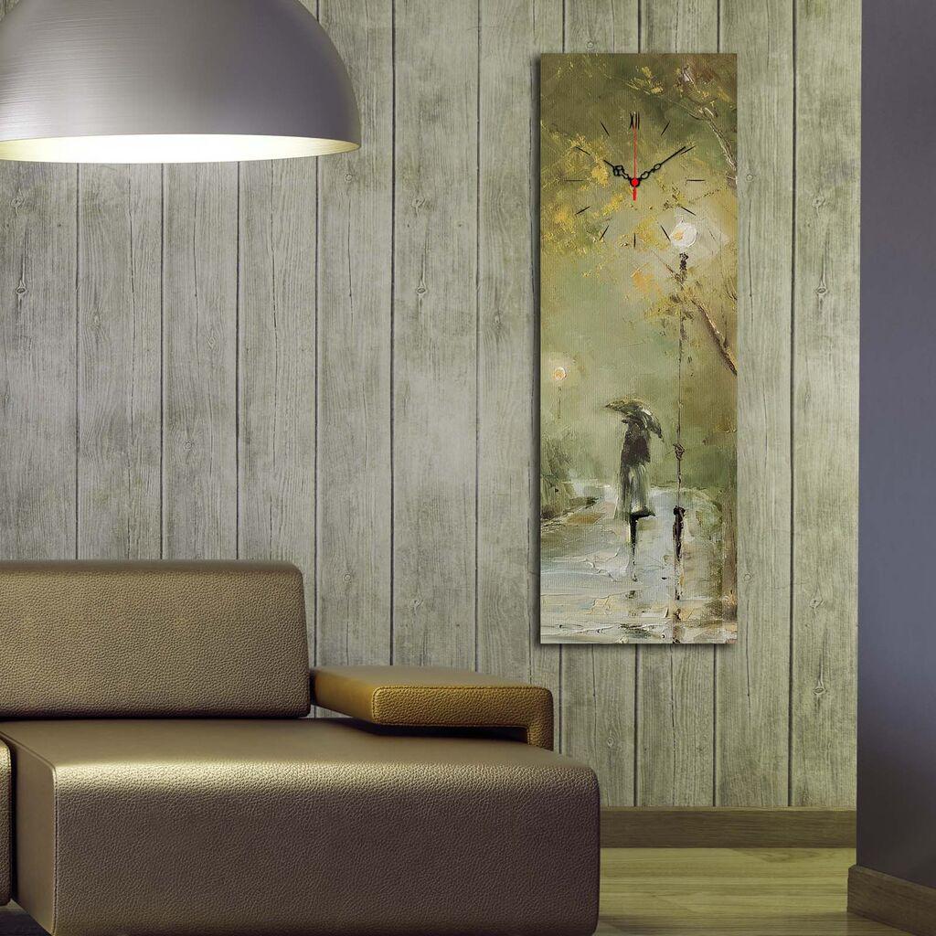 Zidni sat Wallity 30x90cm Šareni