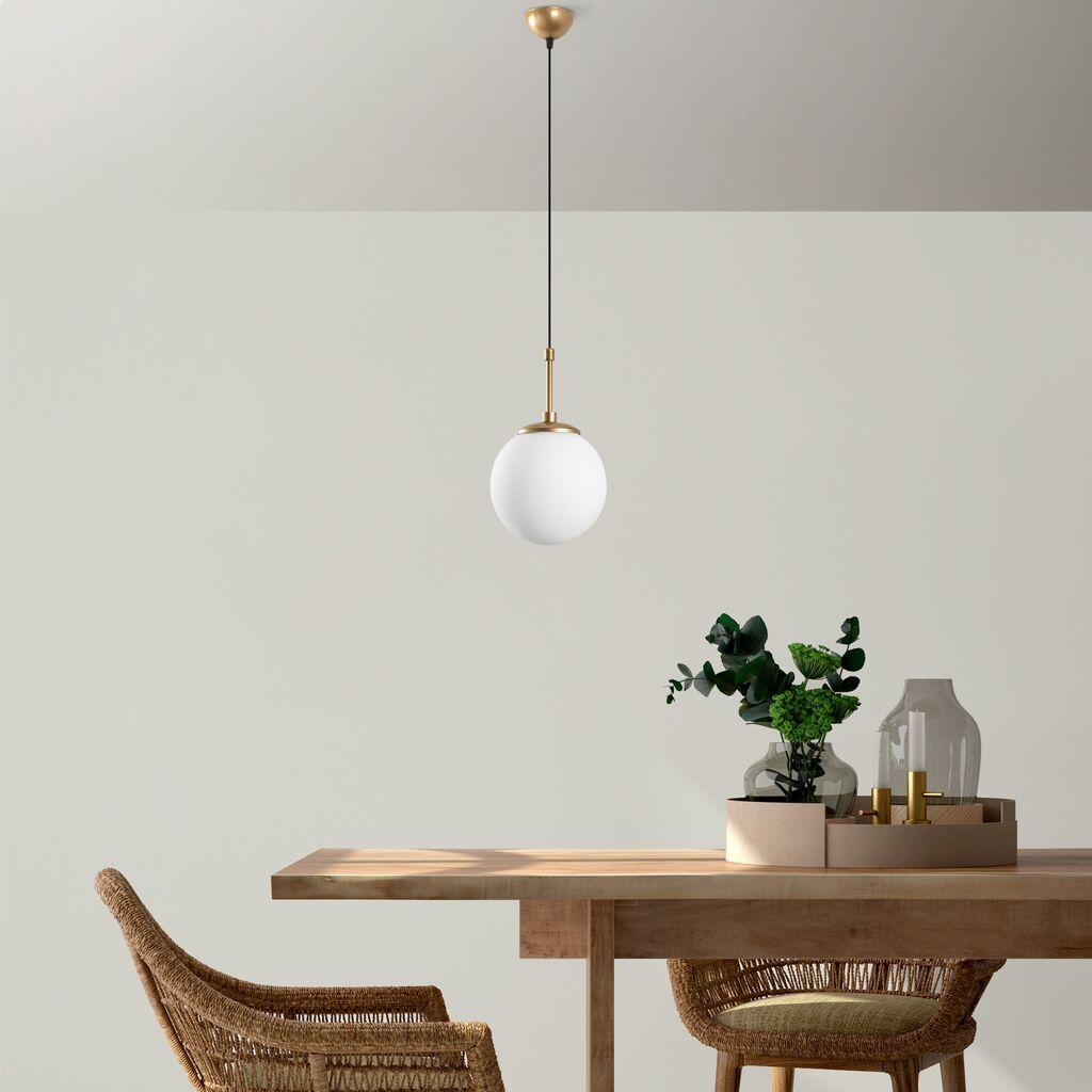 Opviq Luster Orbital-20-14042, 20x20x120cm, IP20, Bijelo-zlatna boja