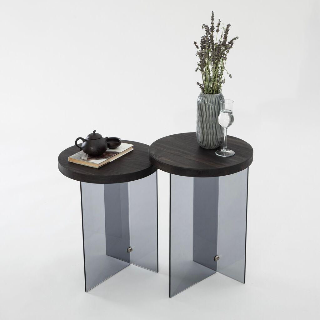 Hanah Home Serenity 2 set klub stolova, 2 dijela, crni
