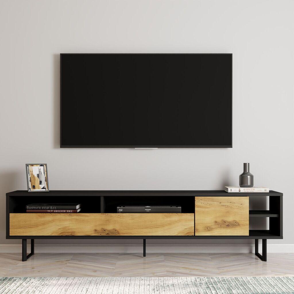 Hanah Kućna TV komoda Luga, 180x44,7x29,8 cm, Crna