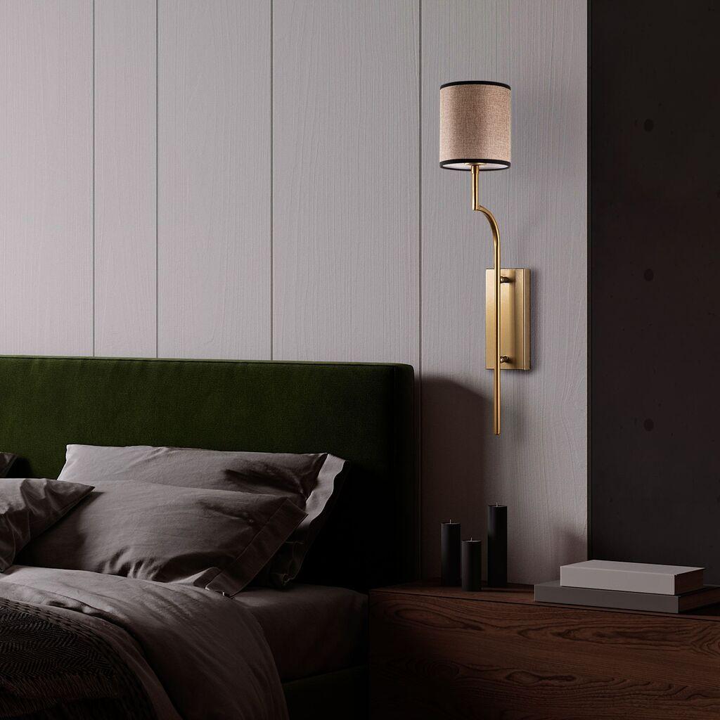 Opviq Zidna lampa Lumora-15339, 14x22x72cm, IP20, Zlatno-smeđa boja