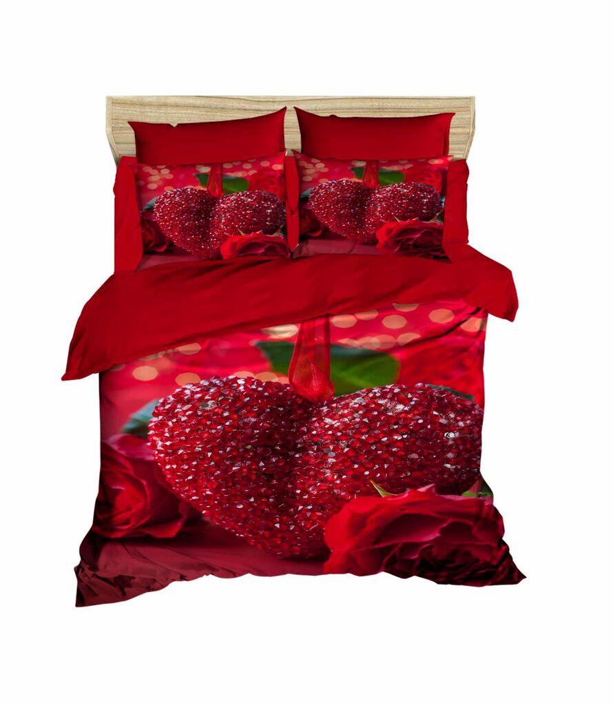 L'essentiel Maison set posteljine 191, 200x220cm, crvena