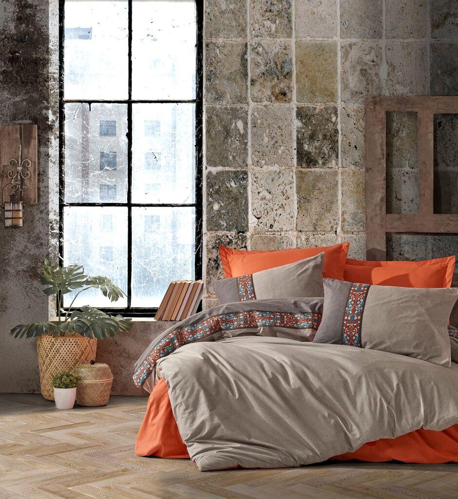 L'essentiel Maison set posteljine True, 200x220 cm, narandžasto-smeđa