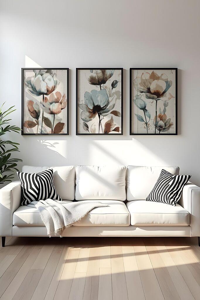 Wallity Uokvirena slika Huhu478S, 20x30 cm, 3 dijela