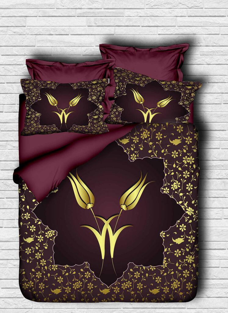 L'essentiel Maison set posteljine 141, 200x220cm, Bordo-zlato