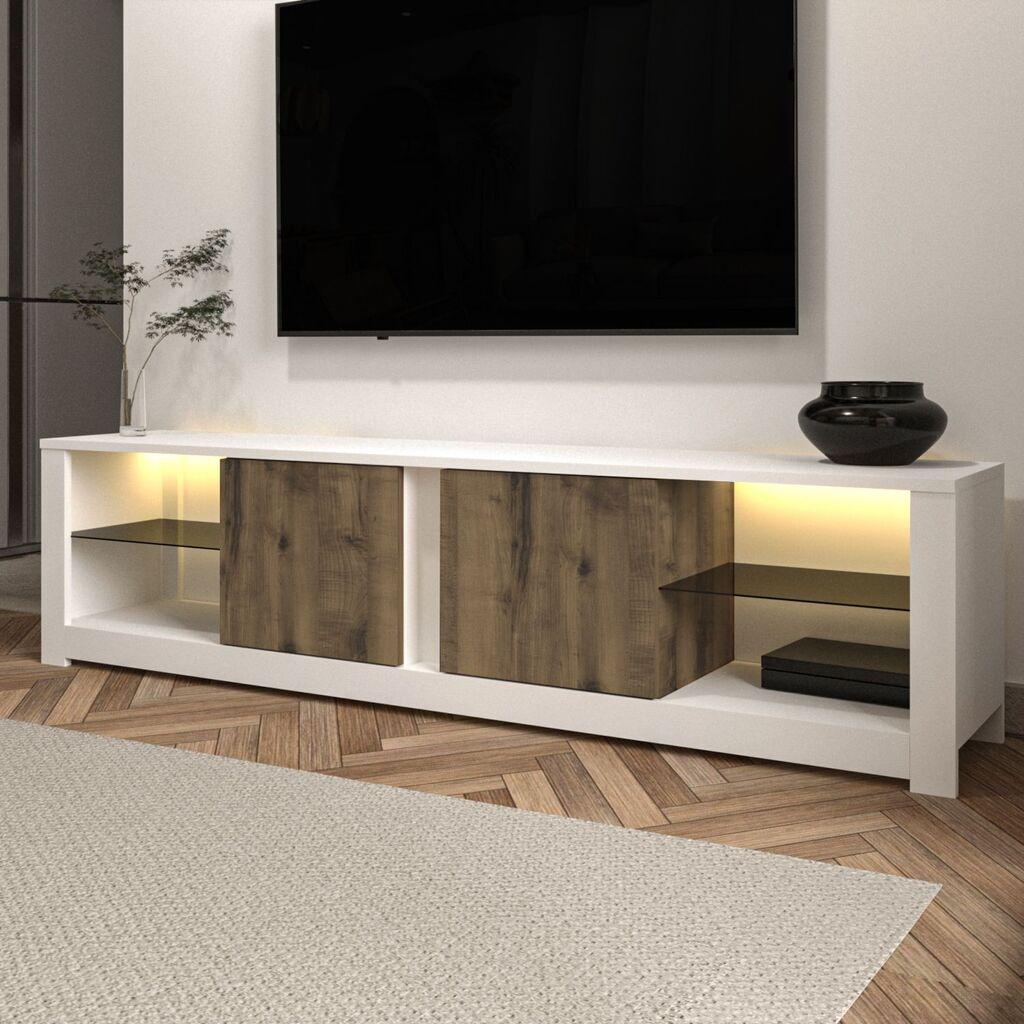 Hanah Home TV komoda Aydos, 180x45x35 cm, Hrast-bijela