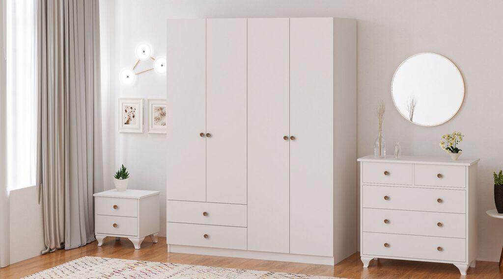 Hanah Home set namještaja za spavaću sobu RB-068, bijela