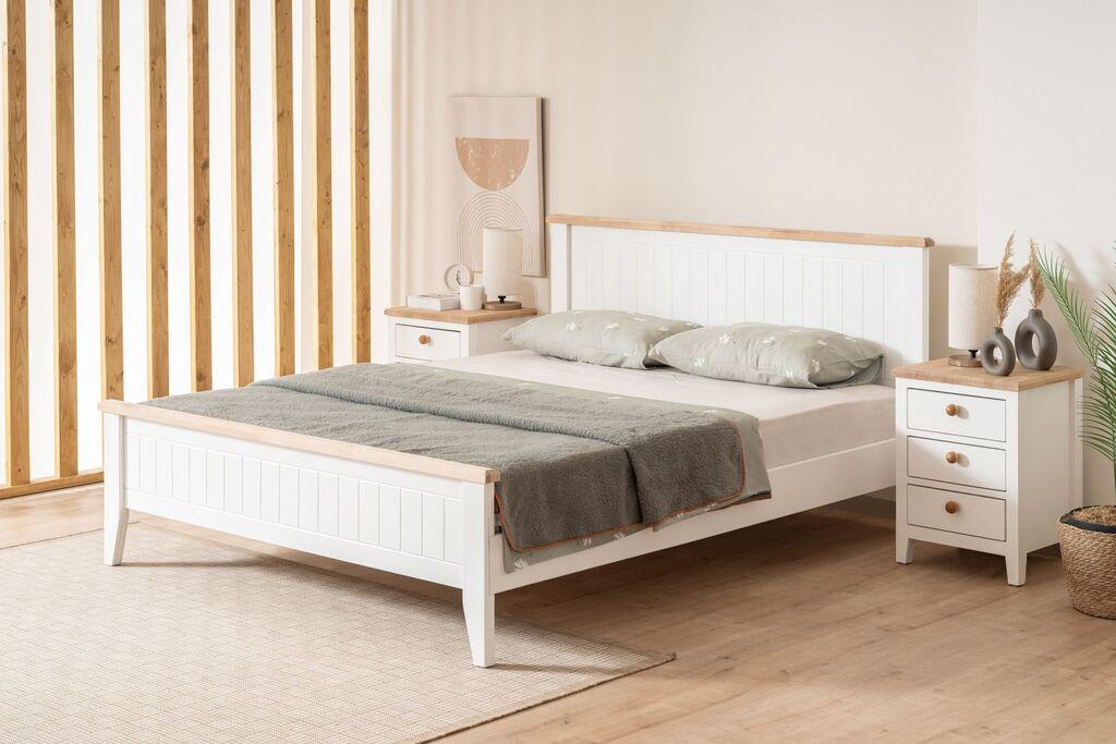 Hanah Home Uren Francuski krevet, 120x98x200 cm, Bijela
