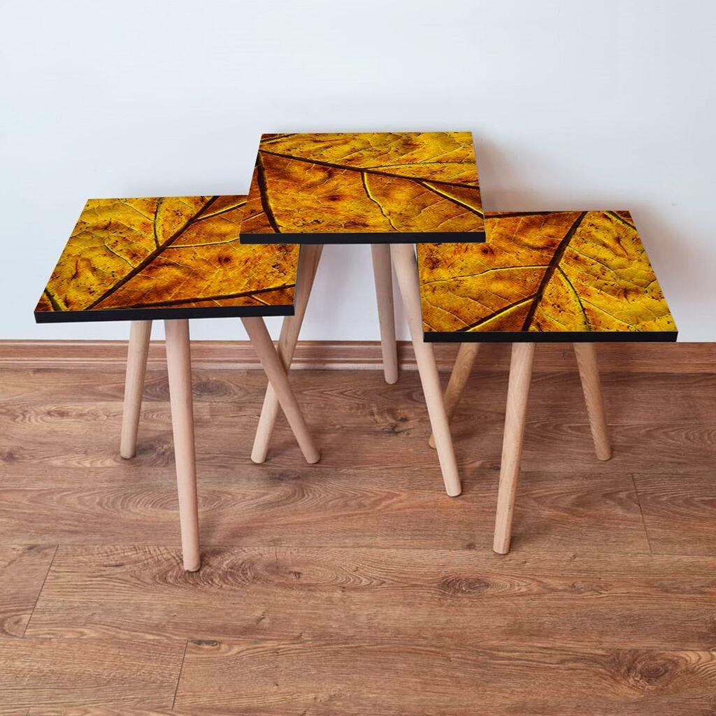 Hanah Home set stolića za kafu 3Shp105, 3 dijela, šareni