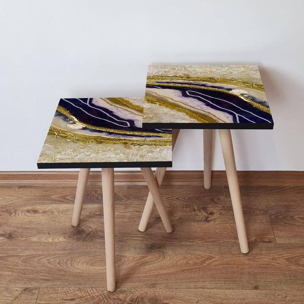 Hanah Home set stolića za kafu 2Shp86, 2 dijela, šareni