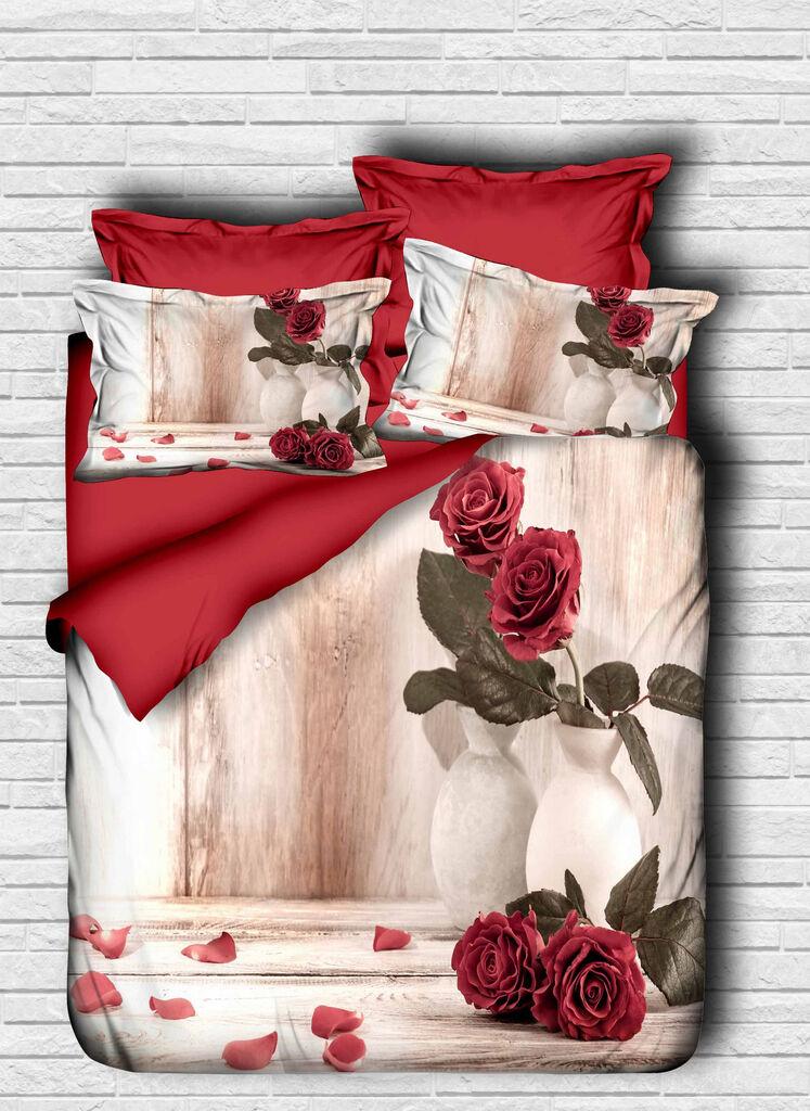 L'essentiel Maison set posteljine 119, 200x220cm, bež-crvena