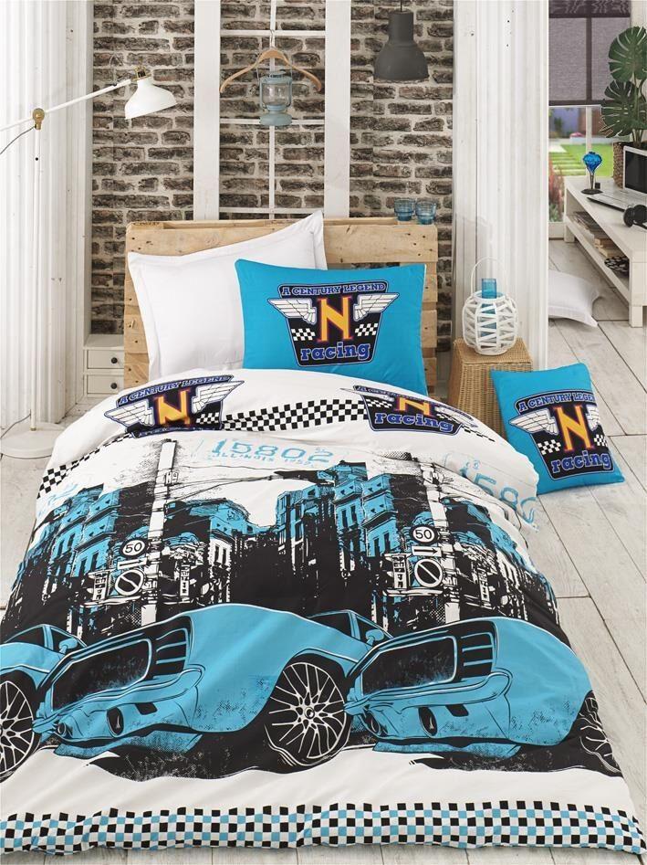 L'essentiel Maison set posteljine Bolide, 160x220cm, plava