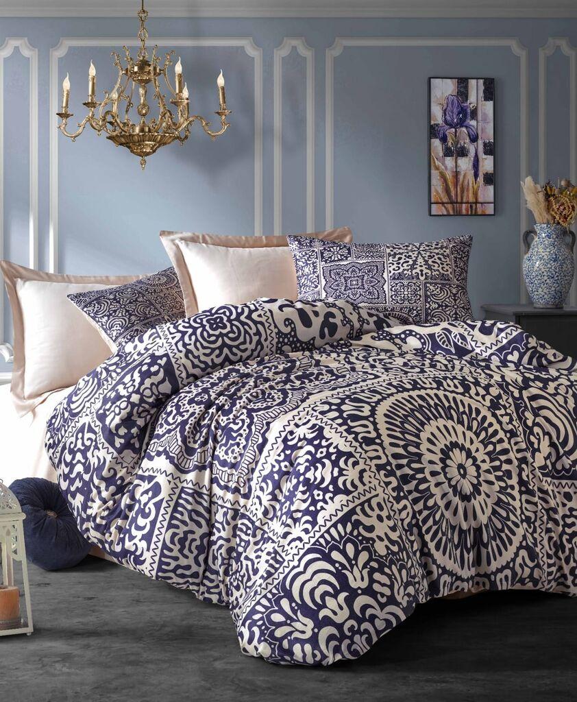 L'essentiel Maison set posteljine 484, 200x220 cm, tamnoplava-krem