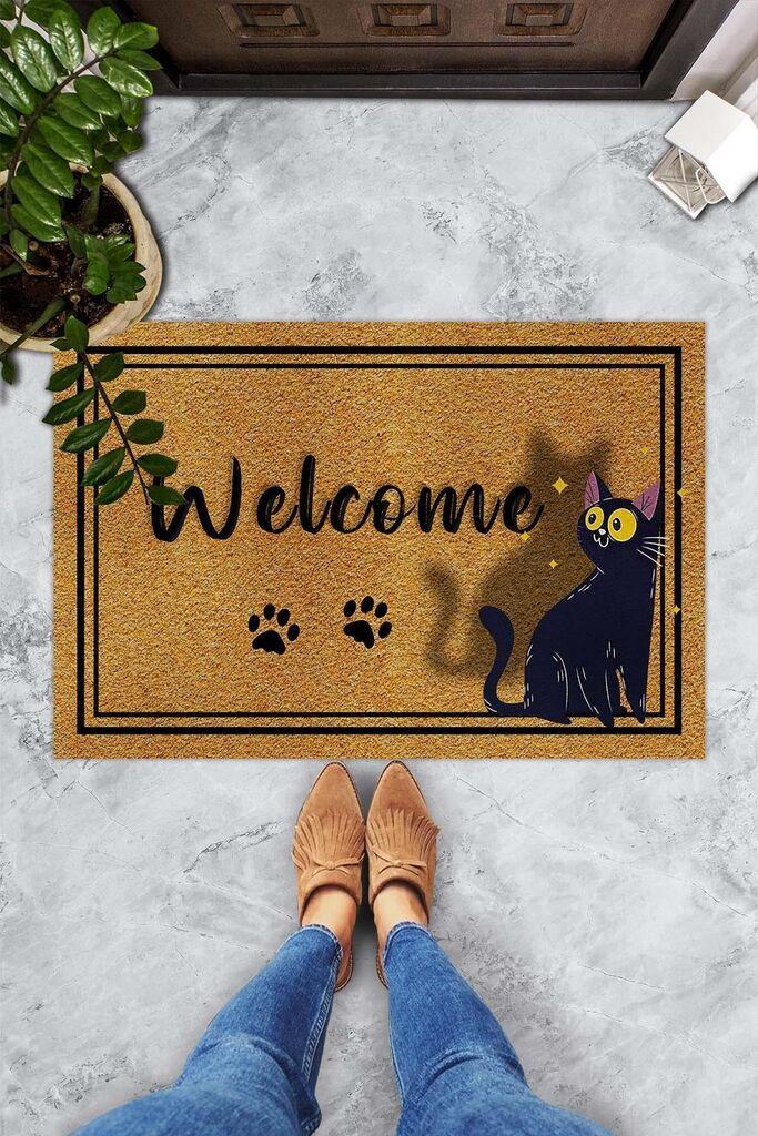 Conceptum Hypnose Confus Chat Mat, Brown