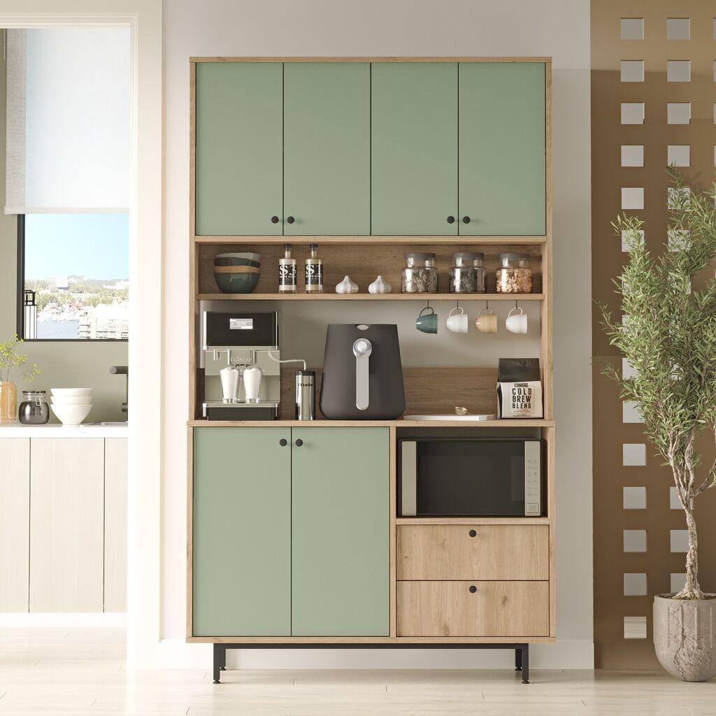 Hanah Home Višenamjenska komoda RE7-SY, 120 x 205 x 35,5 cm, Hrast