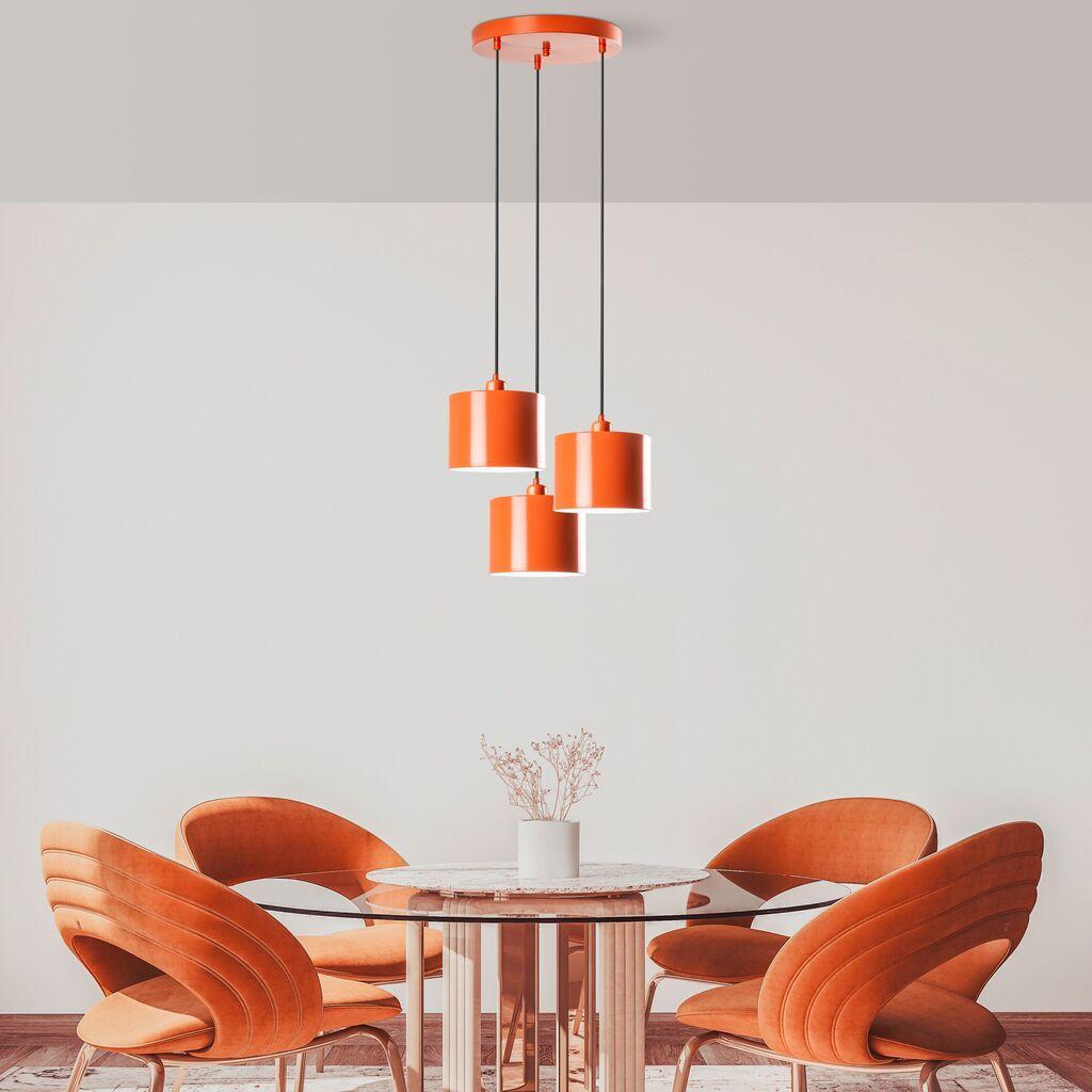 Opviq Luster Duz-195, 75-110cm, 45 cm, 3xE27, Narandžasta