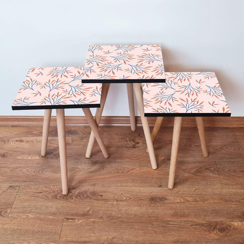 Hanah Home set stolića za kafu 3Shp169, 3 dijela, šareni