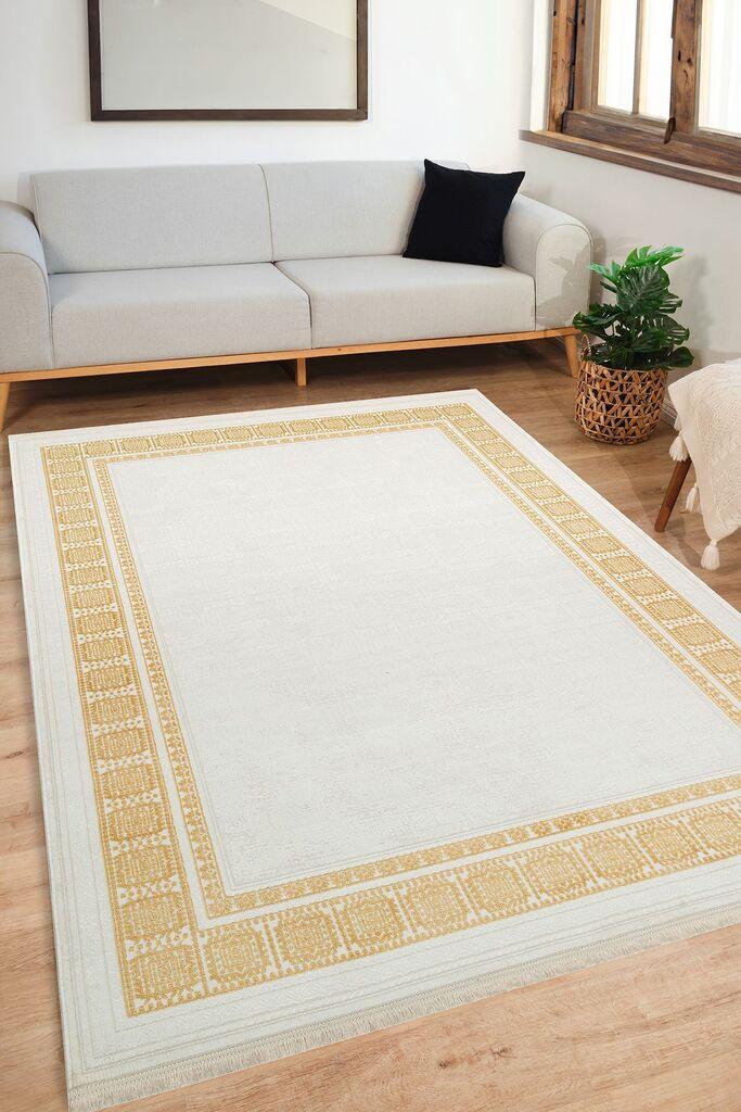 Conceptum Hypnose tepih Cunda Cn004, 80x300 cm, zlatne i bijele boje