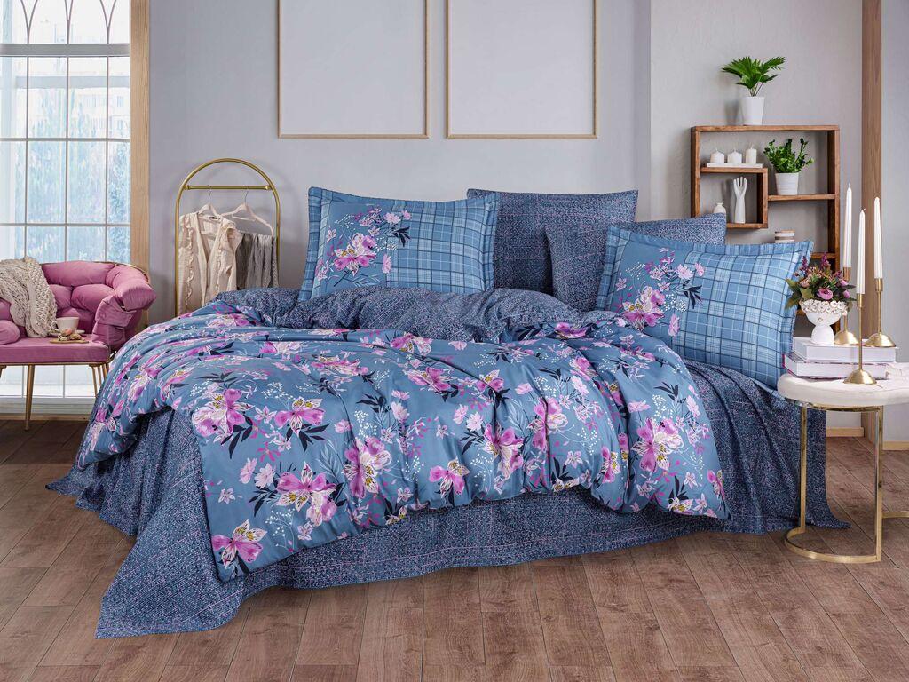 L'essentiel Maison set posteljine Victoria, 200x220 cm, plava