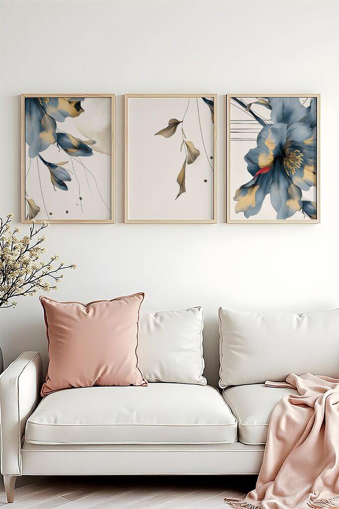 Wallity Uramljena slika Huhu471, 30x40 cm , 3 dijela