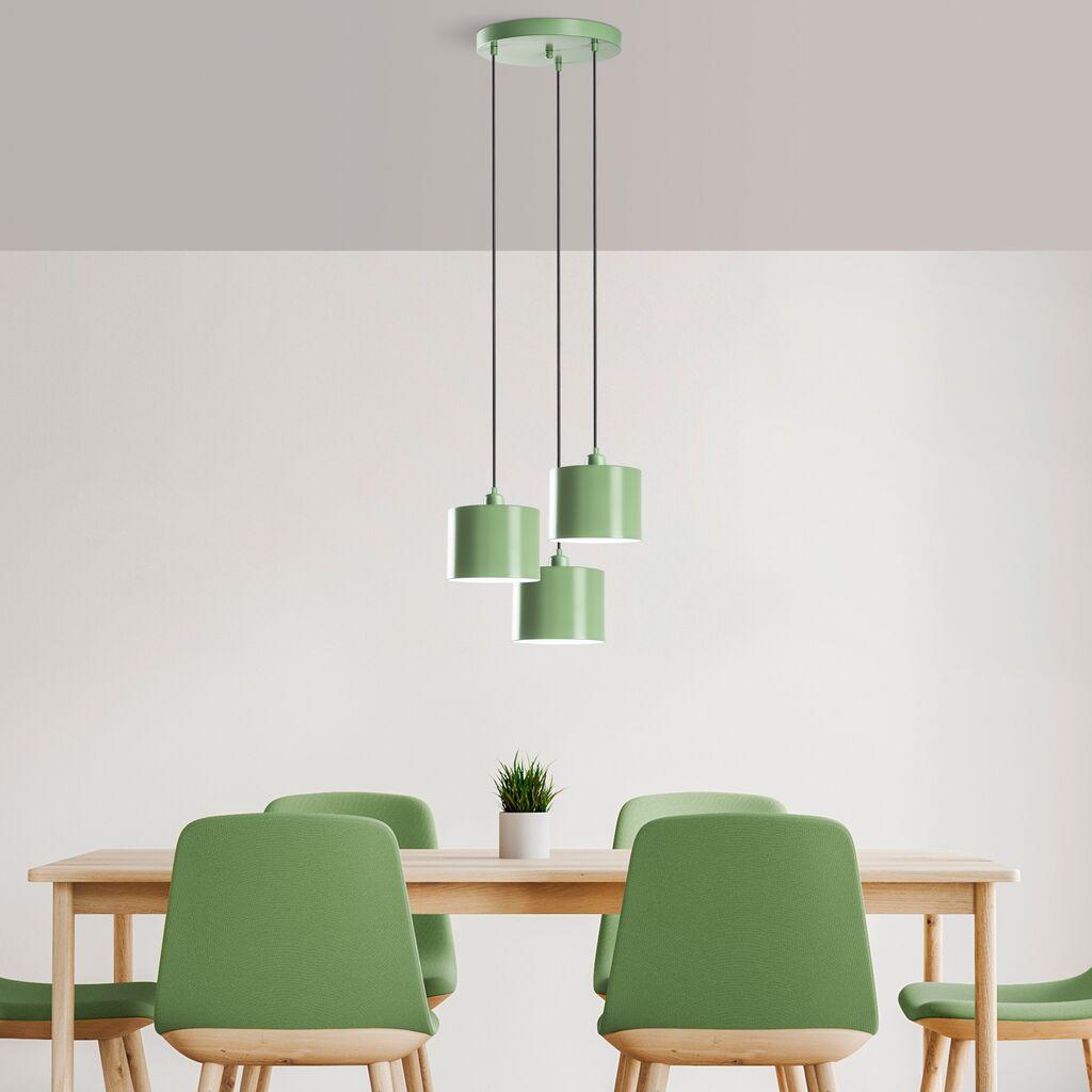 Opviq Luster Duz-195, 75-110cm, 45 cm, 3xE27, IP20, Zeleni