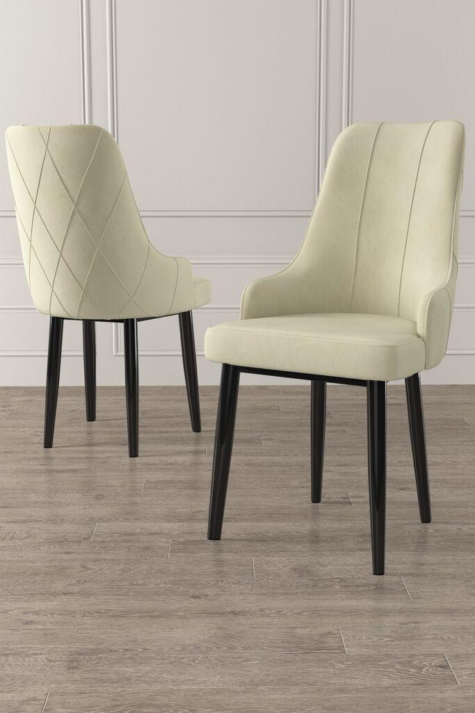 Hanah Home Trex set stolica, 46x95x42 cm, 2 dijela, krem-crna