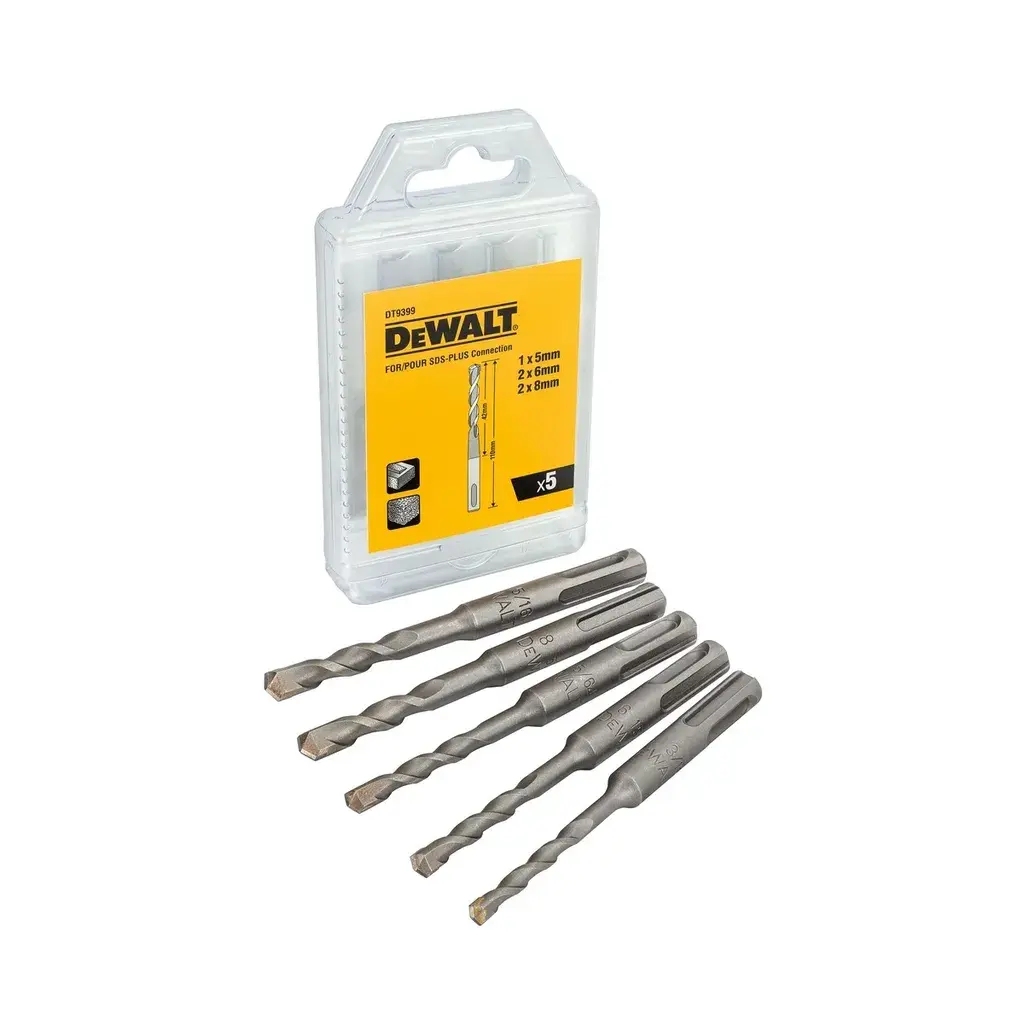 DeWalt 5-dijelni set burgija za beton DT9399, SDS-PLUS, 5-8mm