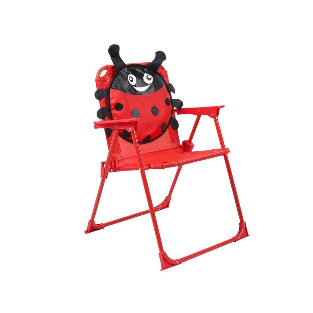 Dječja Stolica sklopiva s uzorkom bubamara, Crvena