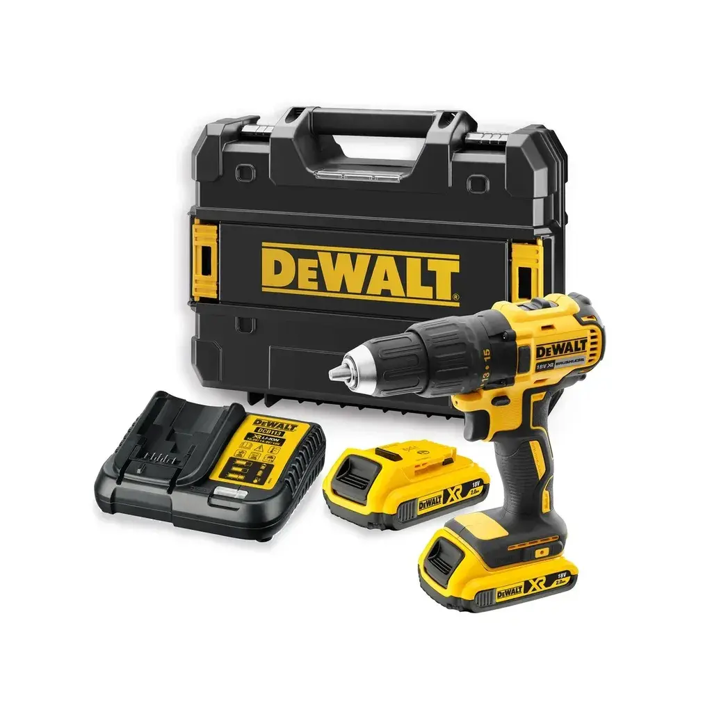 DeWalt Akumulatorska udarna bušilica XR DCD777D2T-QW, Brushless, 18V, 2x2Ah, Žuto-crna