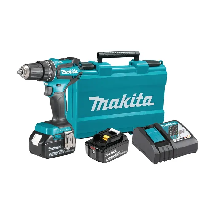 Makita Akumulatoska udarna bušilica DHP485RFE, 2 x 3.0 Ah, Plava