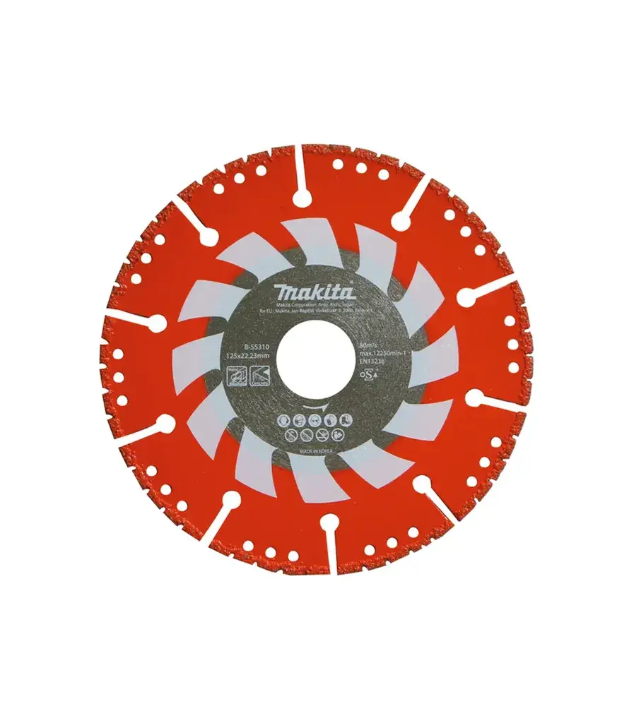 Makita Vakuumski lemljena dijamantna rezna ploča za brusilice B-55310, 125 mm