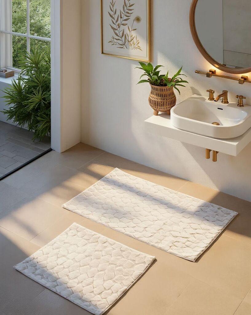 L'essentiel Maison Set tepiha za kupatilo Rabbit, bijela