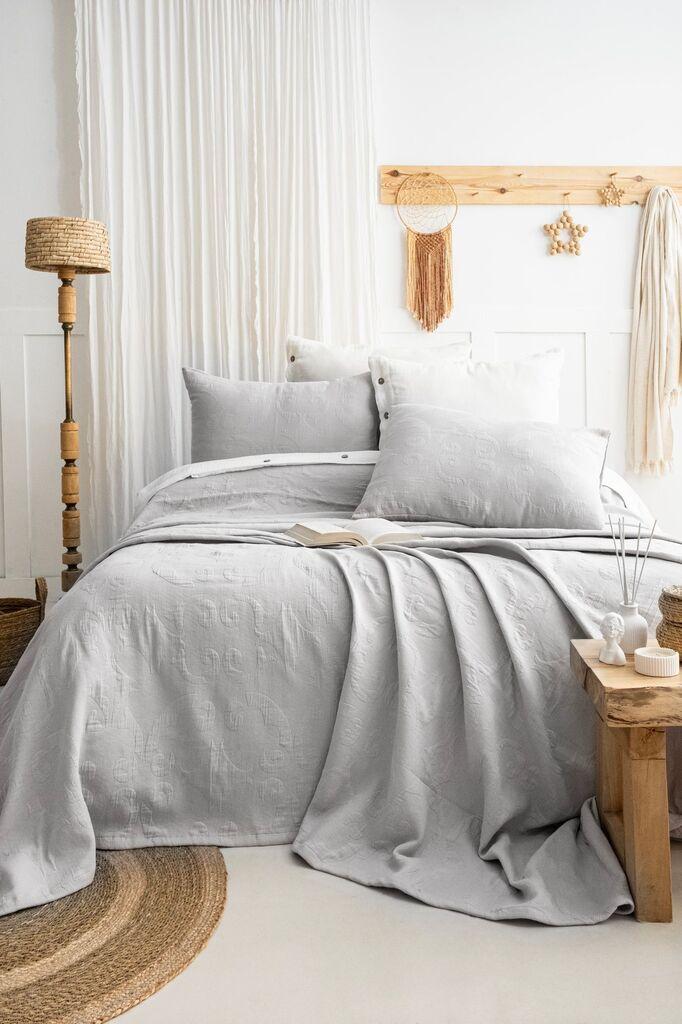 L'essentiel Maison Set Prekrivač i jastučnice Julia, 240x260 cm, Svetlosivi