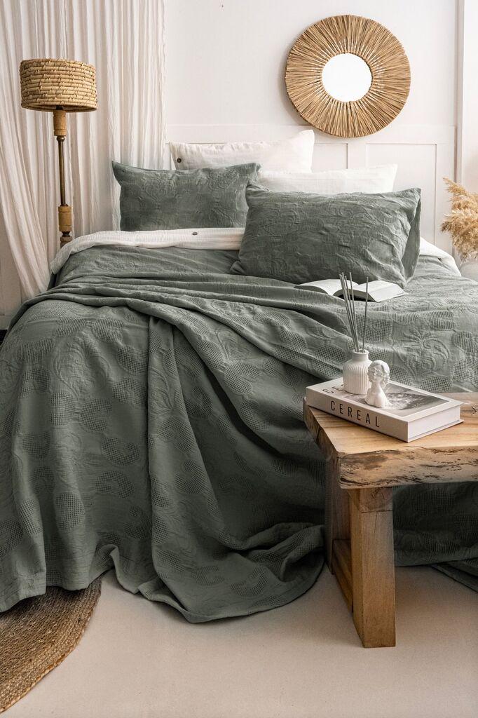 L'essentiel Maison Set Prekrivač i jastučnice Italo, 240x260 cm, Zeleni