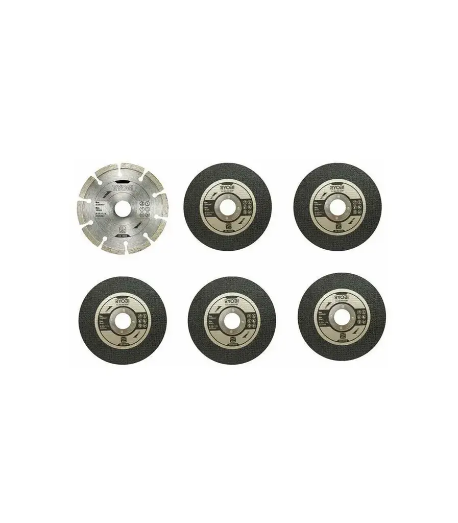 Ryobi Set višenamjenskih reznih ploča za ugaone brusilice RAK6AGD125, 125mm, 6 komada