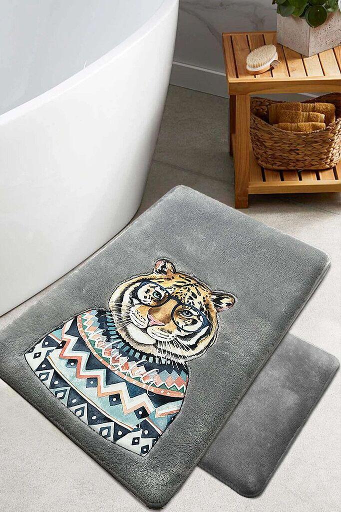 L'essentiel Maison Set prostirki za kupatilo Logwe, siva