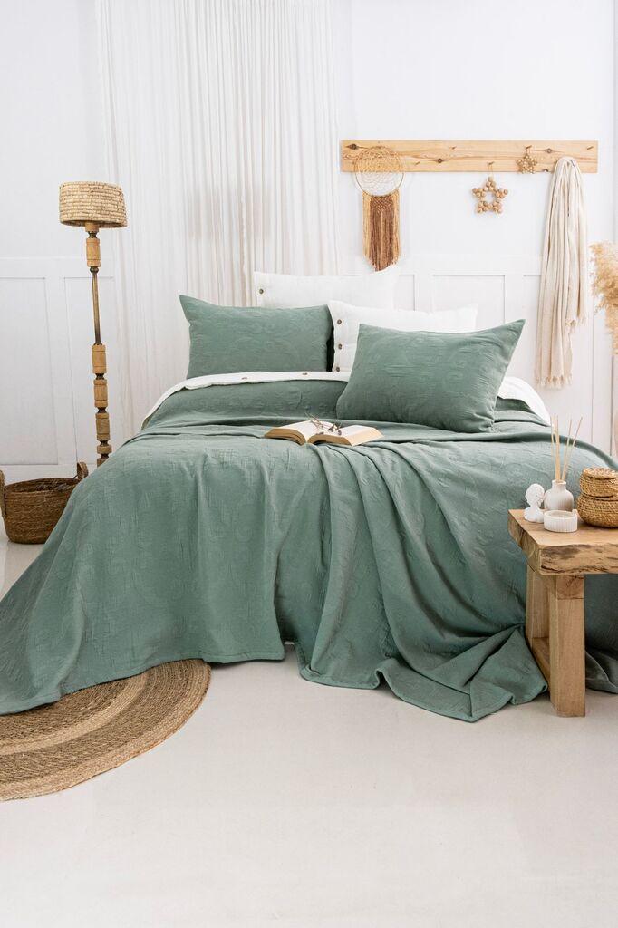 L'essentiel Maison Set Pokrivač i jastučnice Julia, 240x260 cm, zelena