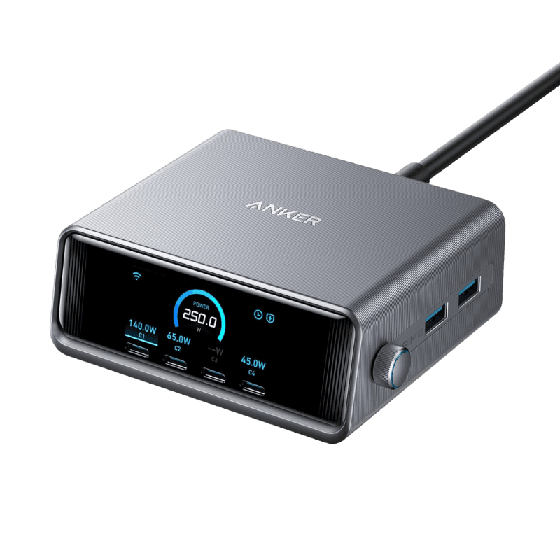ANKER Prime Desktop punjač bez kabla 250W USB-A/USB-C, crni