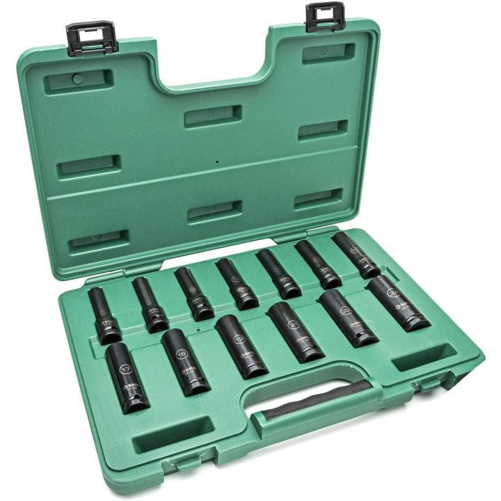 Sata Set Nas. Ključeva Dubokih Impact 1/2 10-24 mm 13 Komada ThinSt34398T