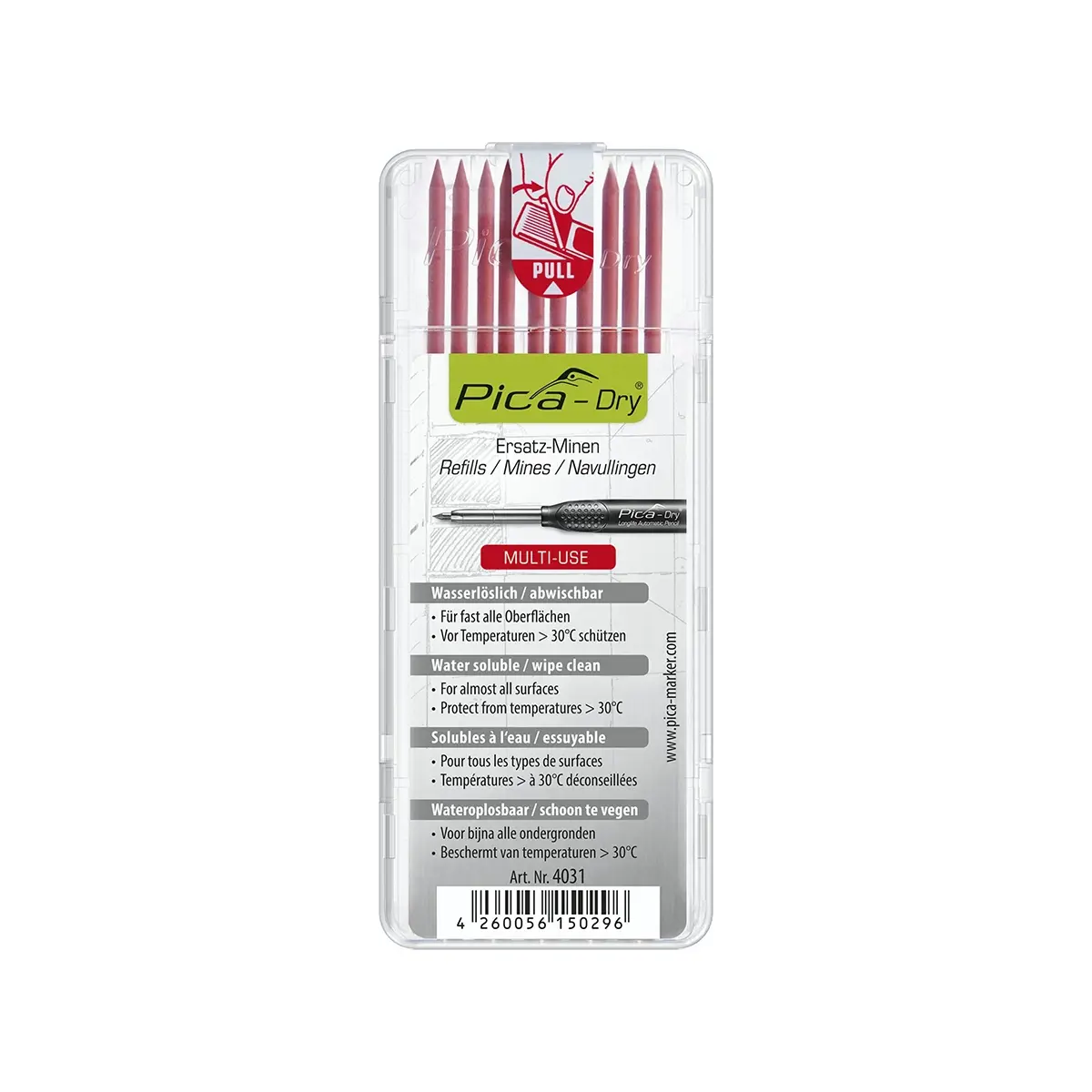 Pica Punjenje Za Marker Dry Crvena 10/1 4031
