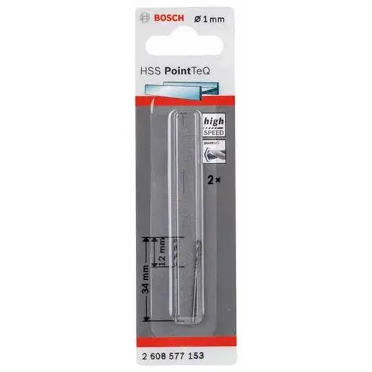 Bosch Borer Hss Pointtec 1.0 mm 2 Kom 2608577153