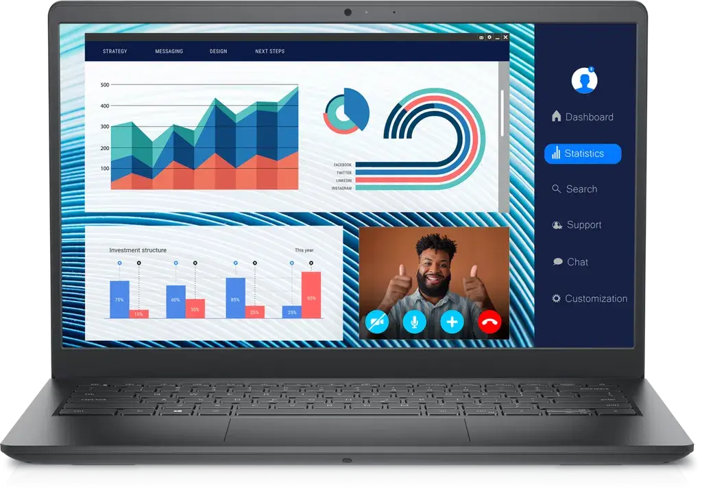 Dell Laptop Vostro 3420, 14",  i5-1135G7, 8GB/512GB, FHD, Windows 11 Pro, Crni